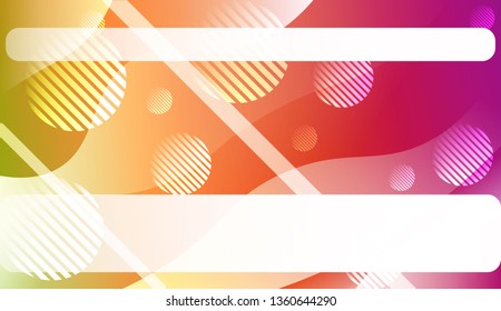 Template Abstract Background With Curves Lines. For Cover Page, Landing Page, Banner. Vector Illustration with Color Gradient