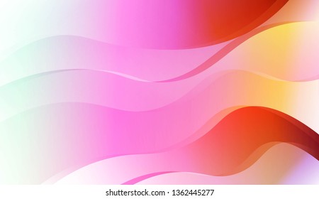 Template Abstract Background With Curves Lines. For Cover Page, Landing Page, Banner. Vector Illustration with Color Gradient