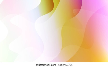 Template Abstract Background With Curves Lines. For Cover Page, Landing Page, Banner. Vector Illustration with Color Gradient