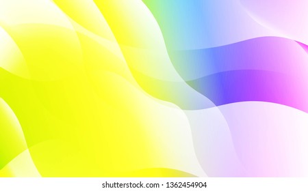 Template Abstract Background With Curves Lines. For Cover Page, Landing Page, Banner. Vector Illustration with Color Gradient
