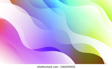 Template Abstract Background With Curves Lines. For Cover Page, Landing Page, Banner. Vector Illustration with Color Gradient