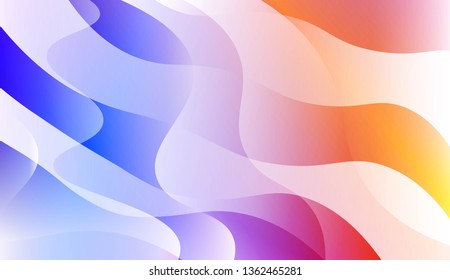 Template Abstract Background With Curves Lines. For Cover Page, Landing Page, Banner. Vector Illustration with Color Gradient