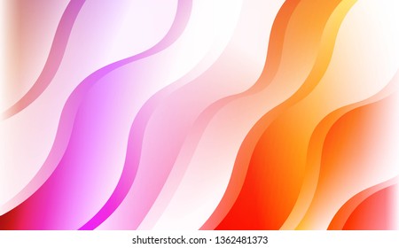 Template Abstract Background With Curves Lines. For Cover Page, Landing Page, Banner. Vector Illustration with Color Gradient