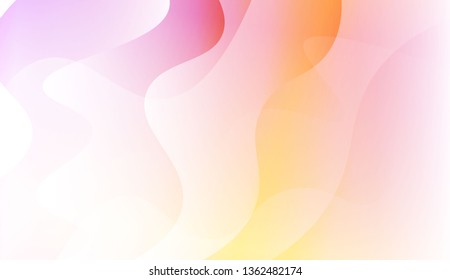 Template Abstract Background With Curves Lines. For Cover Page, Landing Page, Banner. Vector Illustration with Color Gradient
