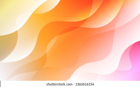 Template Abstract Background With Curves Lines. For Cover Page, Landing Page, Banner. Vector Illustration with Color Gradient
