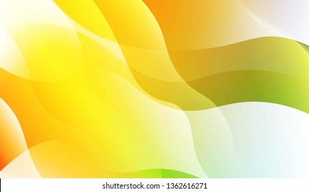 Template Abstract Background With Curves Lines. For Cover Page, Landing Page, Banner. Vector Illustration with Color Gradient