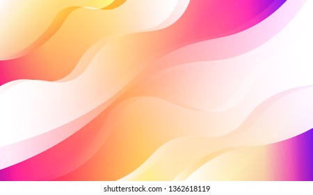 Template Abstract Background With Curves Lines. For Cover Page, Landing Page, Banner. Vector Illustration with Color Gradient