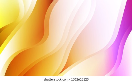 Template Abstract Background With Curves Lines. For Cover Page, Landing Page, Banner. Vector Illustration with Color Gradient