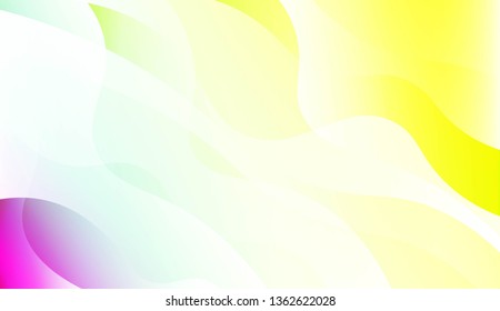 Template Abstract Background With Curves Lines. For Cover Page, Landing Page, Banner. Vector Illustration with Color Gradient