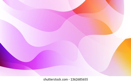 Template Abstract Background With Curves Lines. For Cover Page, Landing Page, Banner. Vector Illustration with Color Gradient