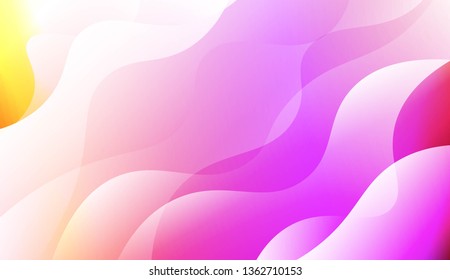 Template Abstract Background With Curves Lines. For Cover Page, Landing Page, Banner. Vector Illustration with Color Gradient