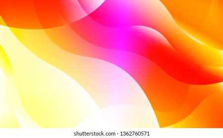 Template Abstract Background With Curves Lines. For Cover Page, Landing Page, Banner. Vector Illustration with Color Gradient