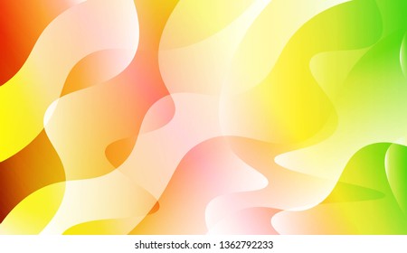 Template Abstract Background With Curves Lines. For Cover Page, Landing Page, Banner. Vector Illustration with Color Gradient