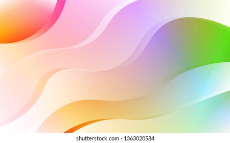 Template Abstract Background With Curves Lines. Design For Cover Page, Poster, Banner Of Websites. Vector Illustration with Color Gradient