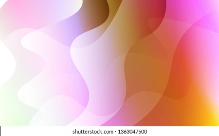 Template Abstract Background With Curves Lines. For Cover Page, Landing Page, Banner. Vector Illustration with Color Gradient