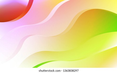 Template Abstract Background With Curves Lines. Design For Cover Page, Poster, Banner Of Websites. Vector Illustration with Color Gradient