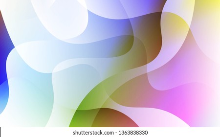Template Abstract Background With Curves Lines. For Cover Page, Landing Page, Banner. Vector Illustration with Color Gradient