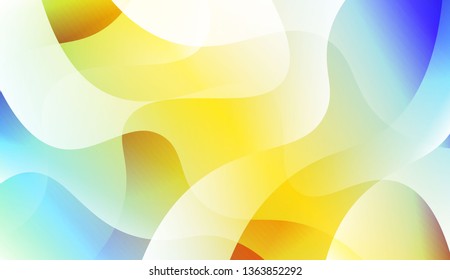 Template Abstract Background With Curves Lines. For Cover Page, Landing Page, Banner. Vector Illustration with Color Gradient