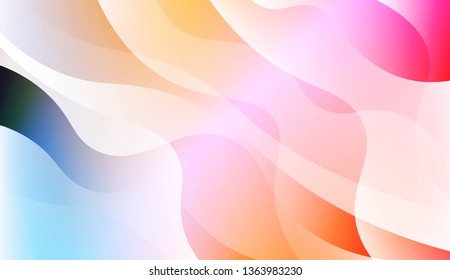 Template Abstract Background With Curves Lines. For Cover Page, Landing Page, Banner. Vector Illustration with Color Gradient