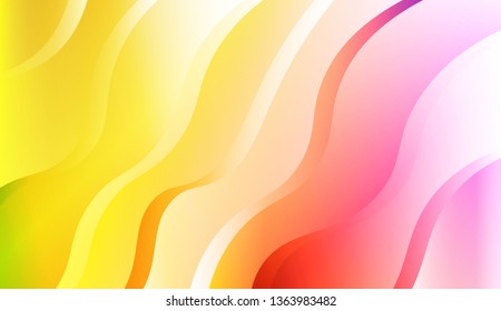 Template Abstract Background With Curves Lines. For Cover Page, Landing Page, Banner. Vector Illustration with Color Gradient