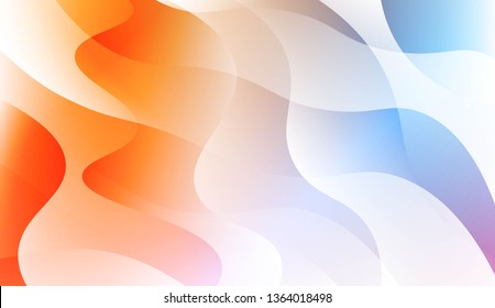 Template Abstract Background With Curves Lines. For Cover Page, Landing Page, Banner. Vector Illustration with Color Gradient