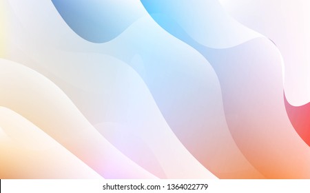 Template Abstract Background With Curves Lines. Design For Cover Page, Poster, Banner Of Websites. Vector Illustration with Color Gradient