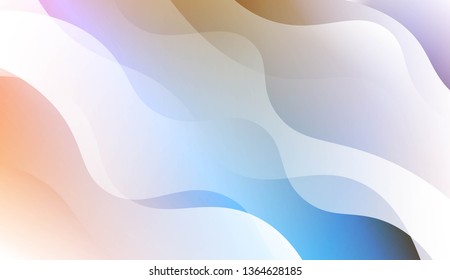 Template Abstract Background With Curves Lines. For Cover Page, Landing Page, Banner. Vector Illustration with Color Gradient