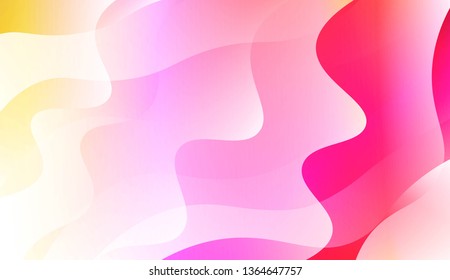 Template Abstract Background With Curves Lines. Design For Cover Page, Poster, Banner Of Websites. Vector Illustration with Color Gradient