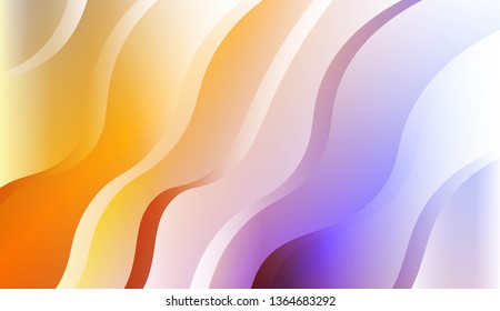 Template Abstract Background With Curves Lines. For Cover Page, Landing Page, Banner. Vector Illustration with Color Gradient