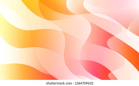 Template Abstract Background With Curves Lines. For Cover Page, Landing Page, Banner. Vector Illustration with Color Gradient