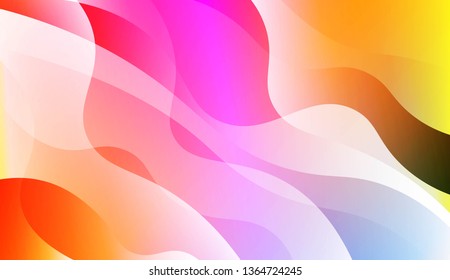 Template Abstract Background With Curves Lines. For Cover Page, Landing Page, Banner. Vector Illustration with Color Gradient