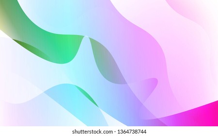 Template Abstract Background With Curves Lines. For Cover Page, Landing Page, Banner. Vector Illustration with Color Gradient