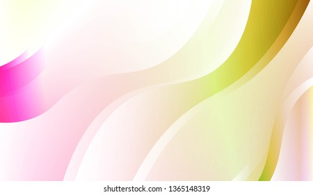 Template Abstract Background With Curves Lines. For Cover Page, Landing Page, Banner. Vector Illustration with Color Gradient