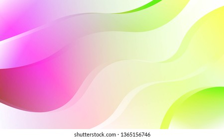 Template Abstract Background With Curves Lines. Design For Cover Page, Poster, Banner Of Websites. Vector Illustration with Color Gradient