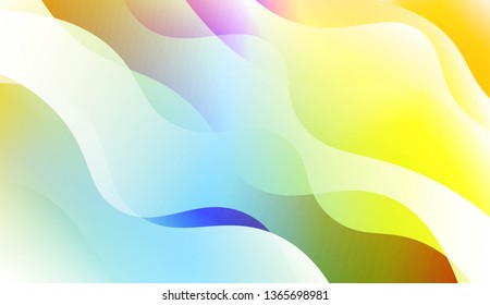 Template Abstract Background With Curves Lines. For Cover Page, Landing Page, Banner. Vector Illustration with Color Gradient