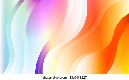 Template Abstract Background With Curves Lines. For Cover Page, Landing Page, Banner. Vector Illustration with Color Gradient