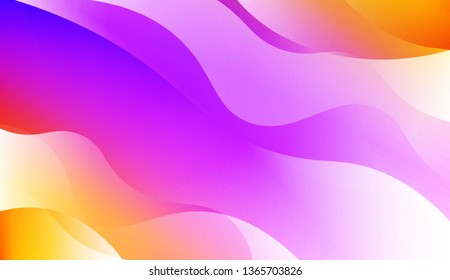 Template Abstract Background With Curves Lines. Design For Cover Page, Poster, Banner Of Websites. Vector Illustration with Color Gradient
