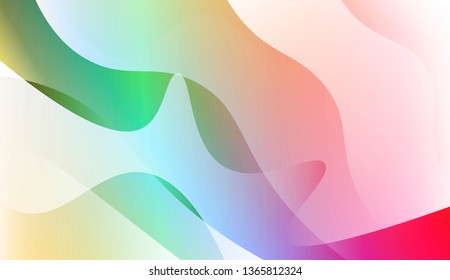 Template Abstract Background With Curves Lines. Design For Cover Page, Poster, Banner Of Websites. Vector Illustration with Color Gradient