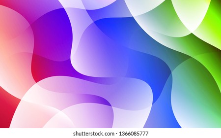 Template Abstract Background With Curves Lines. For Cover Page, Landing Page, Banner. Vector Illustration with Color Gradient