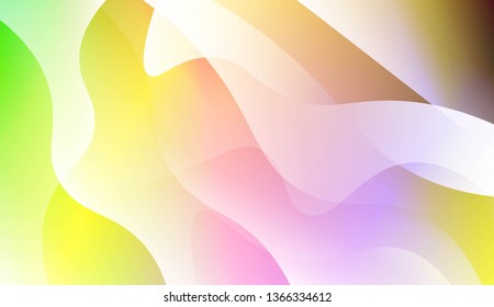 Template Abstract Background With Curves Lines. For Cover Page, Landing Page, Banner. Vector Illustration with Color Gradient