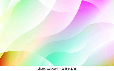 Template Abstract Background With Curves Lines. For Cover Page, Landing Page, Banner. Vector Illustration with Color Gradient