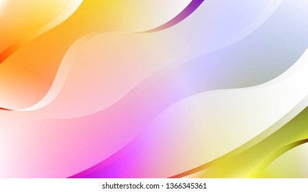 Template Abstract Background With Curves Lines. Design For Cover Page, Poster, Banner Of Websites. Vector Illustration with Color Gradient