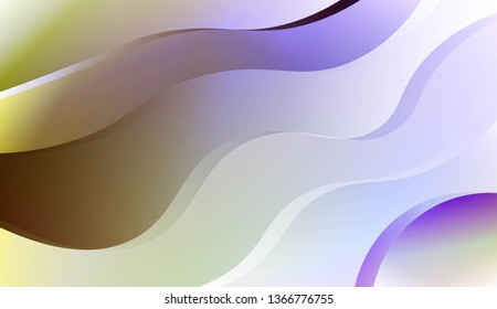 Template Abstract Background With Curves Lines. For Cover Page, Landing Page, Banner. Vector Illustration with Color Gradient
