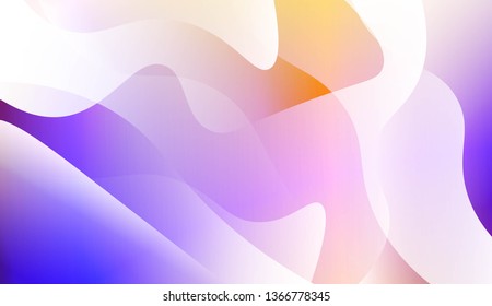 Template Abstract Background With Curves Lines. For Cover Page, Landing Page, Banner. Vector Illustration with Color Gradient