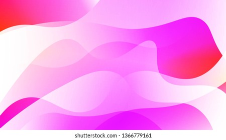 Template Abstract Background With Curves Lines. For Cover Page, Landing Page, Banner. Vector Illustration with Color Gradient