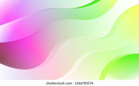 Template Abstract Background With Curves Lines. For Cover Page, Landing Page, Banner. Vector Illustration with Color Gradient