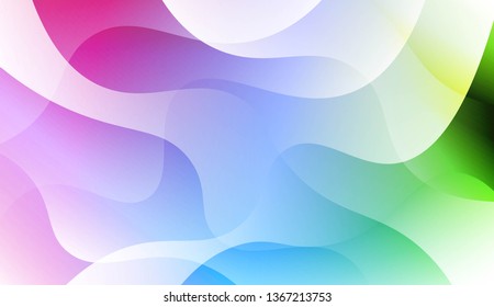 Template Abstract Background With Curves Lines. For Cover Page, Landing Page, Banner. Vector Illustration with Color Gradient