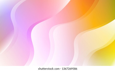 Template Abstract Background With Curves Lines. For Cover Page, Landing Page, Banner. Vector Illustration with Color Gradient