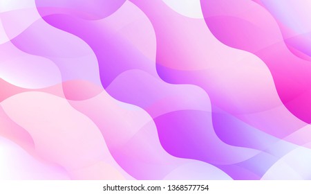 Template Abstract Background With Curves Lines, Wave Shape. Modern Screen Gradient Design. For Greeting Card, Flyer, Poster, Brochure, Banner Calendar. Vector Illustration