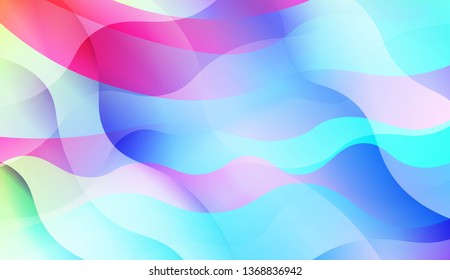 Template Abstract Background With Curves Lines, Wave Shape. Modern Screen Gradient Design. For Greeting Card, Flyer, Poster, Brochure, Banner Calendar. Vector Illustration